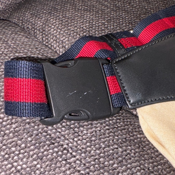 Gucci Black and Gray Belt Bag with Red Accents - Picture 8 of 10